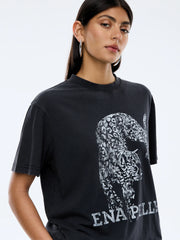Ena Pelly II CRAWLING LEOPARD Tee - vintage black