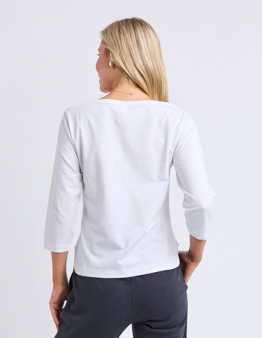 Elm Lifestyle II ELIZA Boat neck tee - white