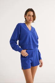 PRIMI II CHARLOTTE V NECK JUMPER - Cobalt