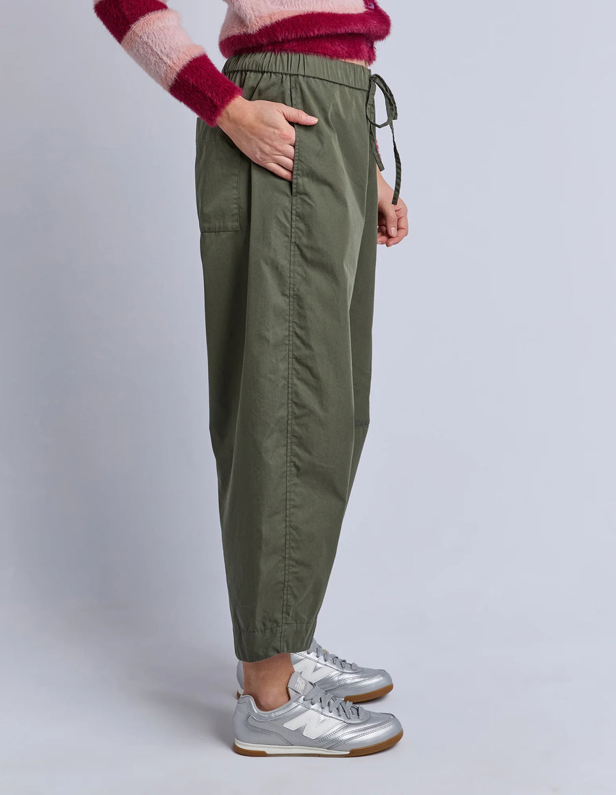 Elm Lifestyle II LUND Barrel Leg Pant - basil