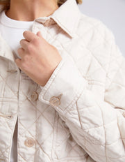 Elm Lifestyle II KATIE Quilted Shacket - oat