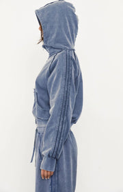 Pinky & Kamal II ACID ZIP UP HOODLE - Sky