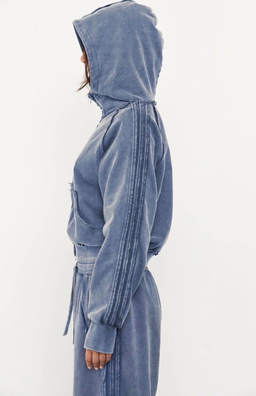 Pinky & Kamal II ACID ZIP UP HOODLE - Sky