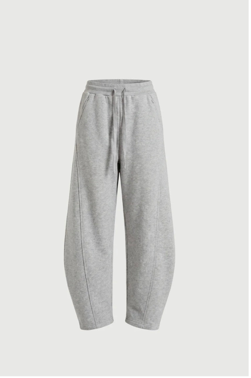 Pinky & Kamal II BARREL FLEECE TRACK PANT - Grey Marle