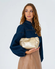 Elms & King II MONTY Crossbody bag - Light Gold Crinkle