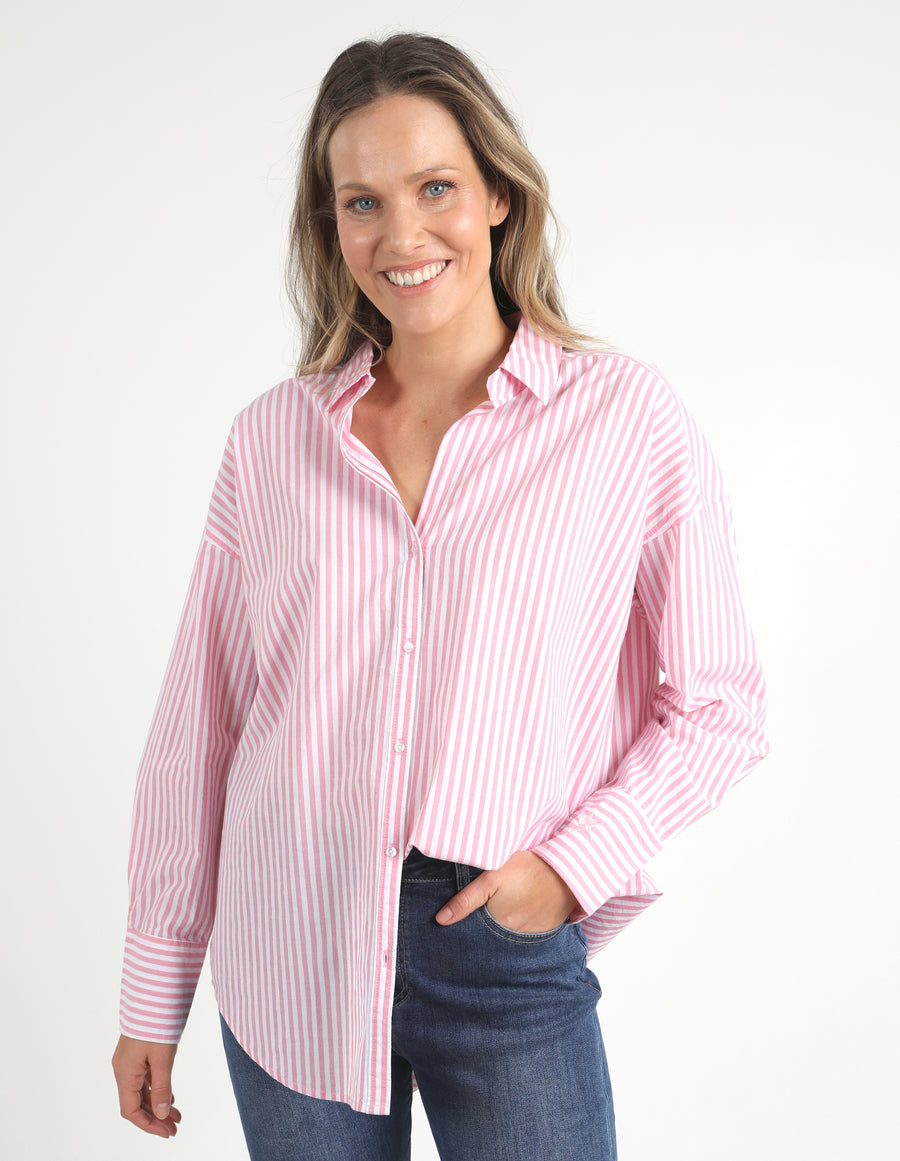 Elm Lifestyle II DELIA Stripe Shirt - Pink Stripe