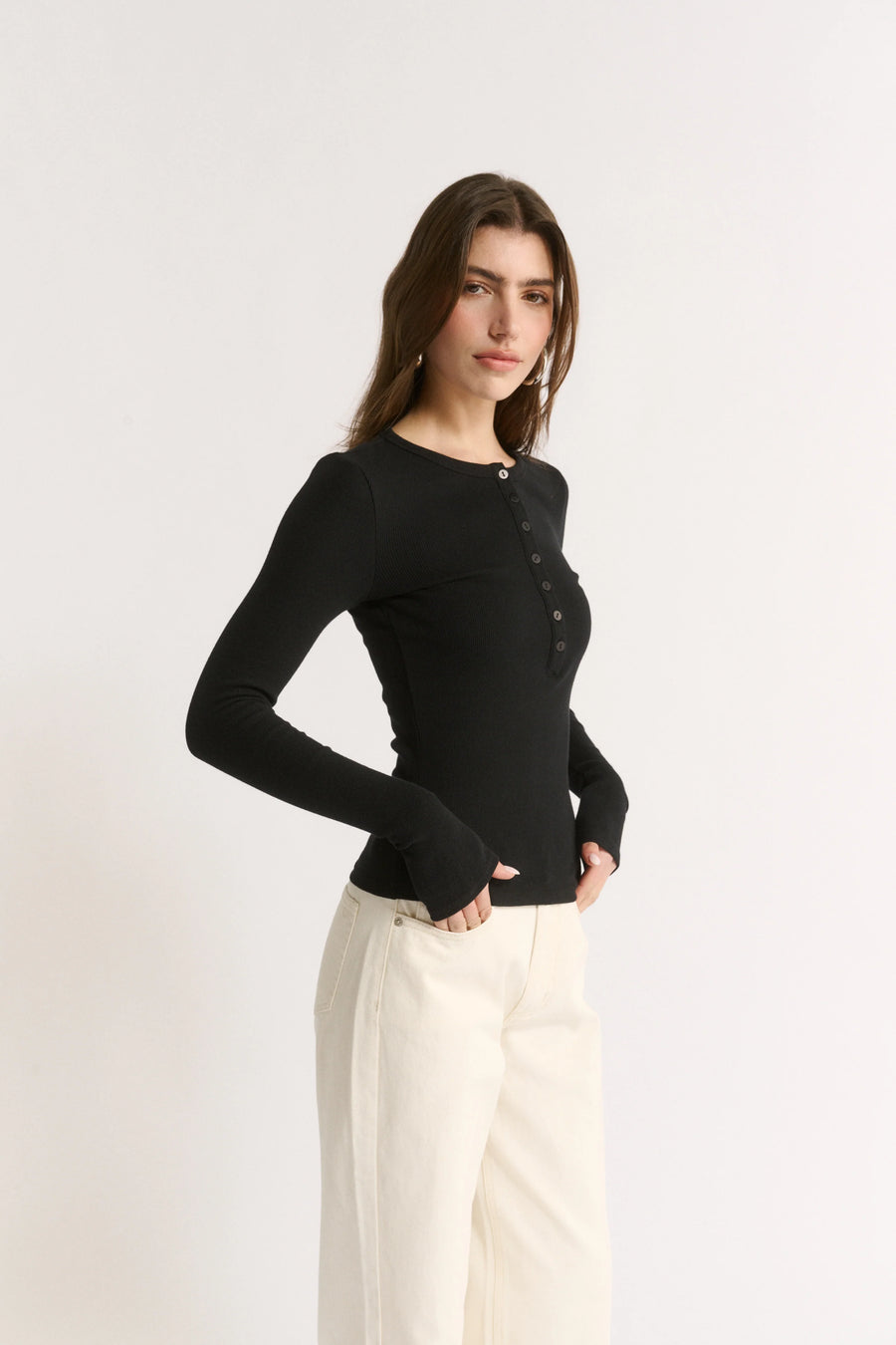 Primi II CARINA Henley L/S - black