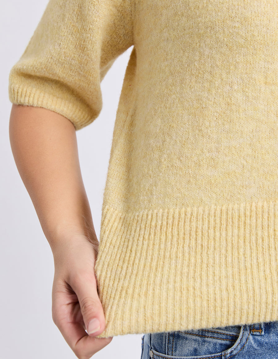 Foxwood II FERNIE Button Knit - yellow