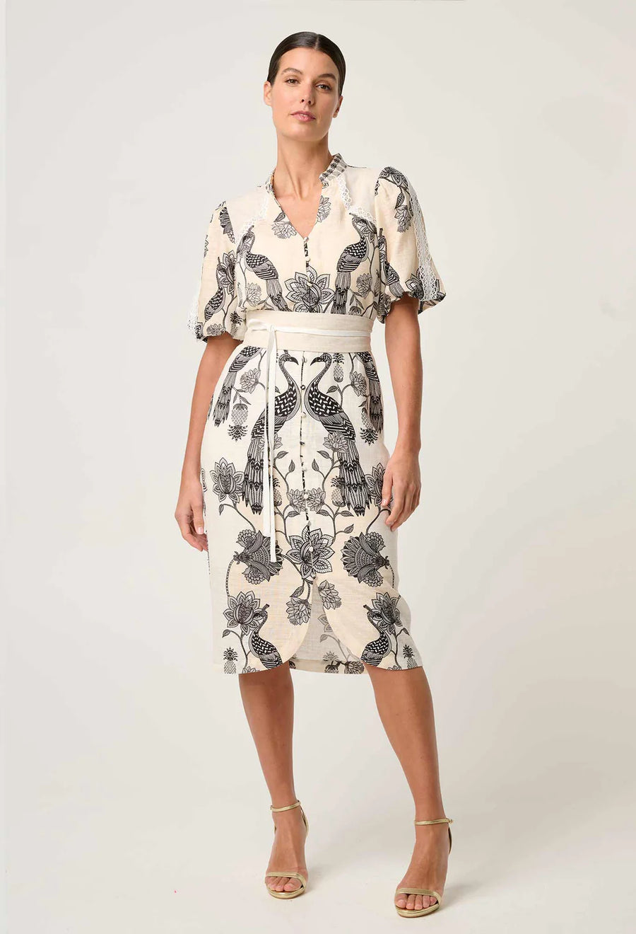 OnceWas II GAIA PLACEMENT Lace Spliced Dress