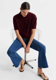 Morrison II SOLENNE Knit Cardigan - eggplant