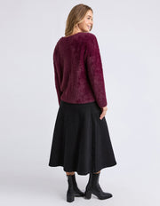 FOXWOOD II KENNY BUTTON CARDI - Windsor wine