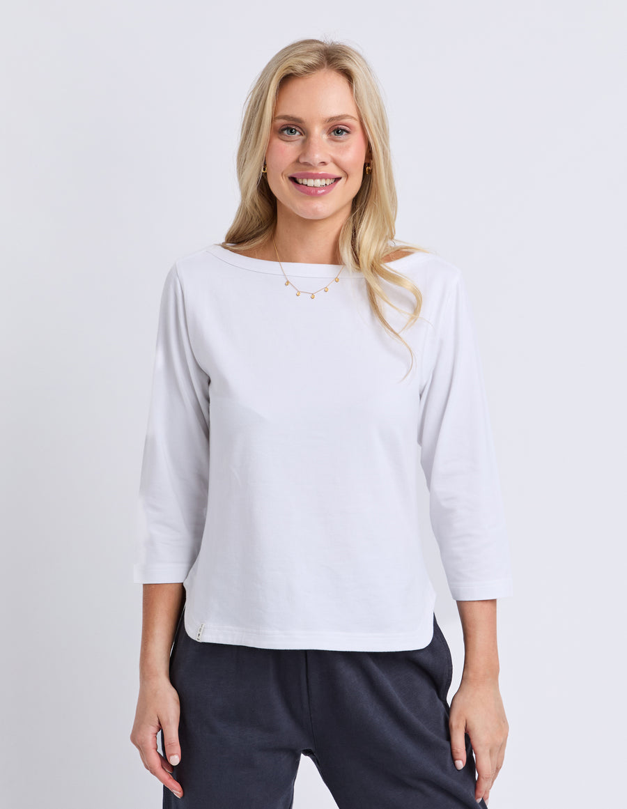 Elm Lifestyle II ELIZA Boat neck tee - white