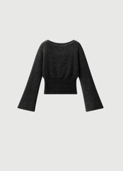 Pinky & Kamal II RIBBED mohair mix knit - dark grey