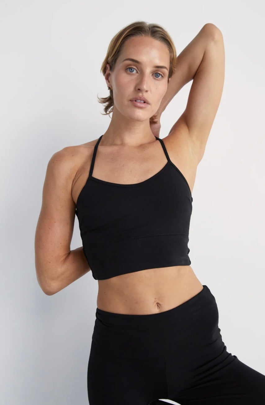 PINKY & KAMAL II FLOW Crop Top - black