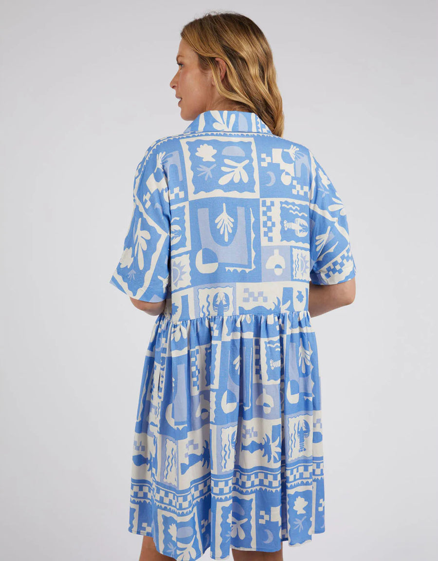 Elm Lifestyle II HOLIDAY Sun Dress - Cerulean Holiday Print