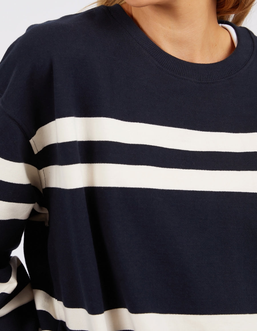 Elm Lifestyle II ALLEGRA Crew - Navy White stripe