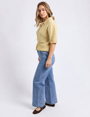 Foxwood II FERNIE Button Knit - yellow