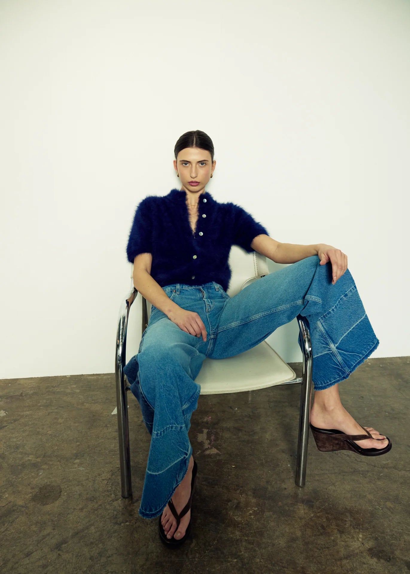 World Of Nomads II CLAUDIA Cashmere Cardigan - Navy