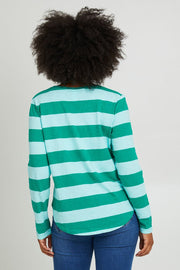 Elm Lifestyle II SPRITZ Stripe L/S Tee - Goodness Green