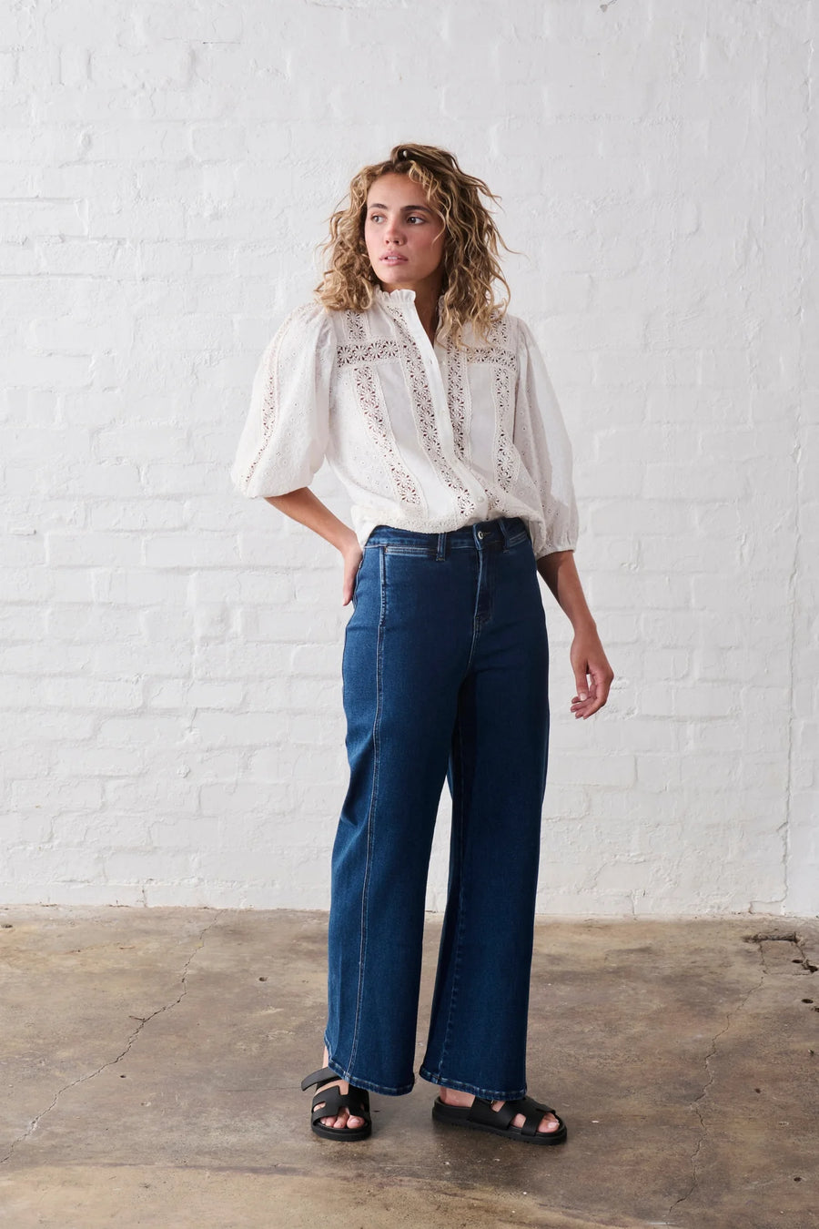 Kireina II PALAZZO jean - Mid Washed Blue