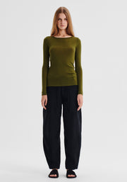Morrison II MORRI Merino Round Neck - avocado