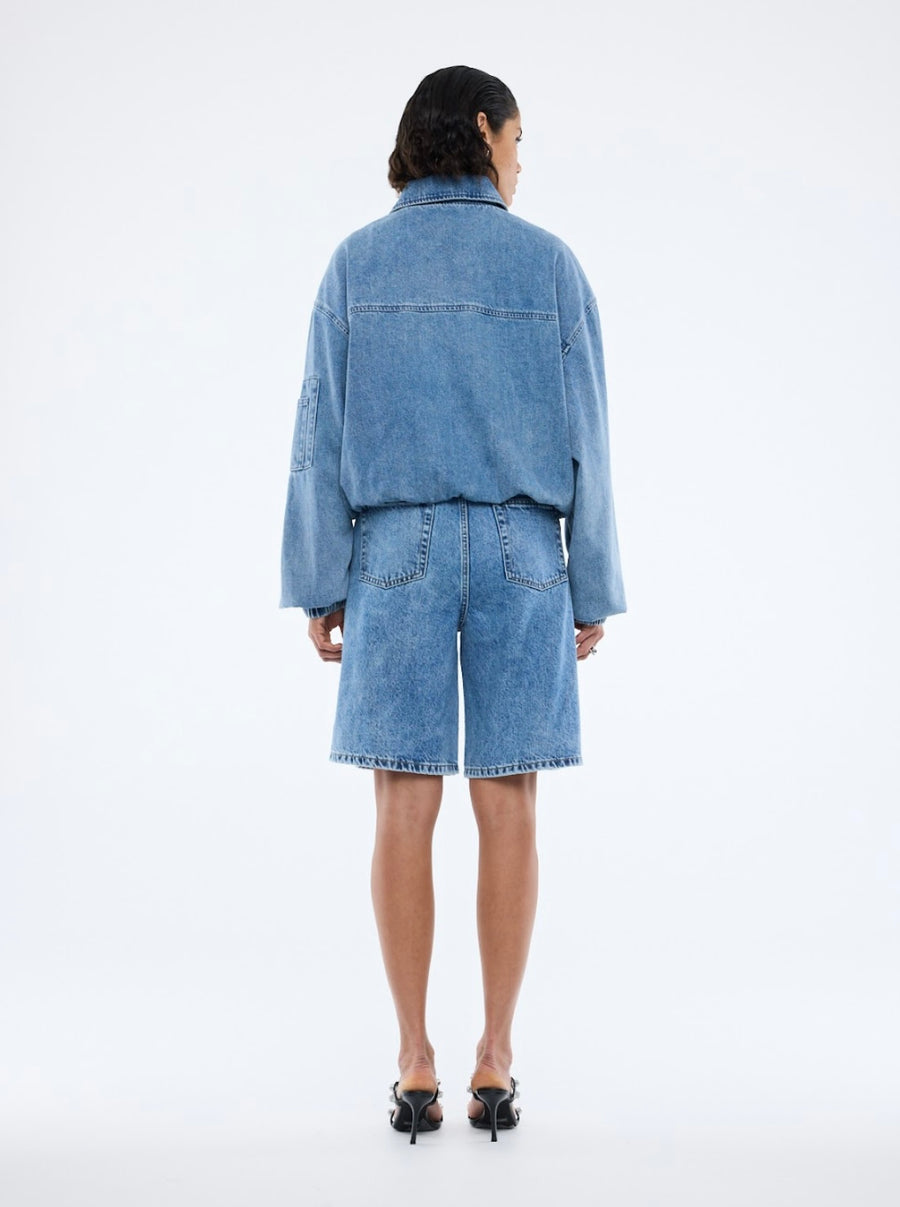 ENA Pelly II HARLOW Denim Bomber - mid blue wash
