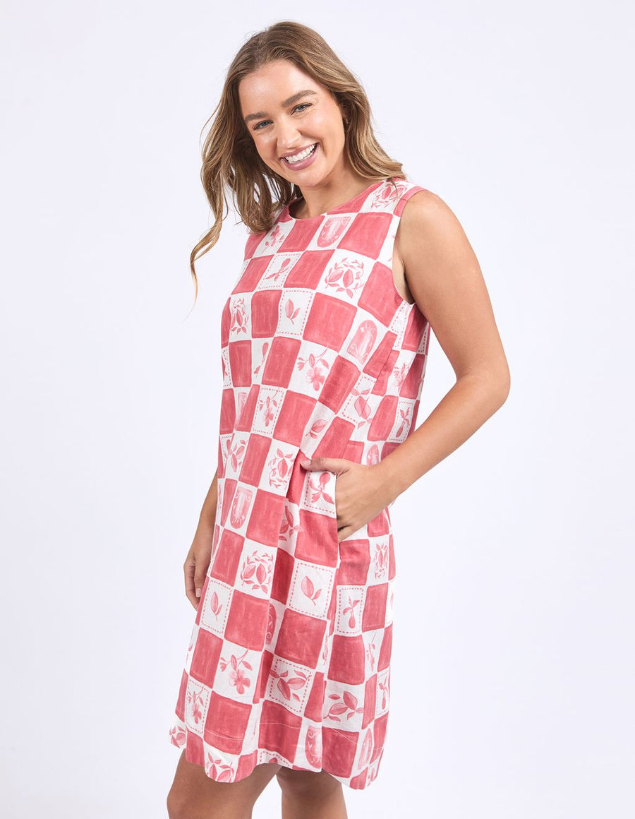 FOXWOOD II BIARITTZ DRESS - Crimson Print