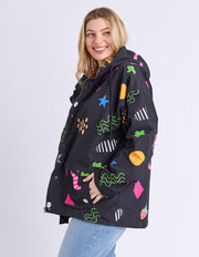 Elm II LICORICE GALAXY RAIN COAT - blue119.95
