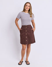 Foxwood II LEONA RIB TOP - Chocolate