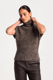 Lounge the Label II LERWICK Mohair Vest - mocha