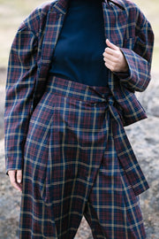 Maud Dainty II SKYE JACKET - Navy/Red Check