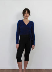 Pinky & Kamal II MOHAIR Wrap Cardigan - dark navy