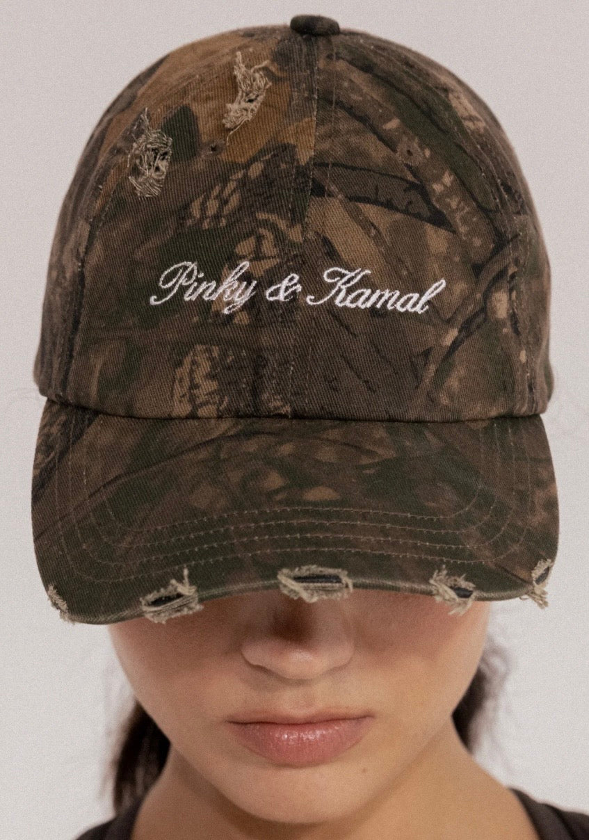 Pinky & Kamal II PINKY & KAMAL CURVED CAP - Distressed Como