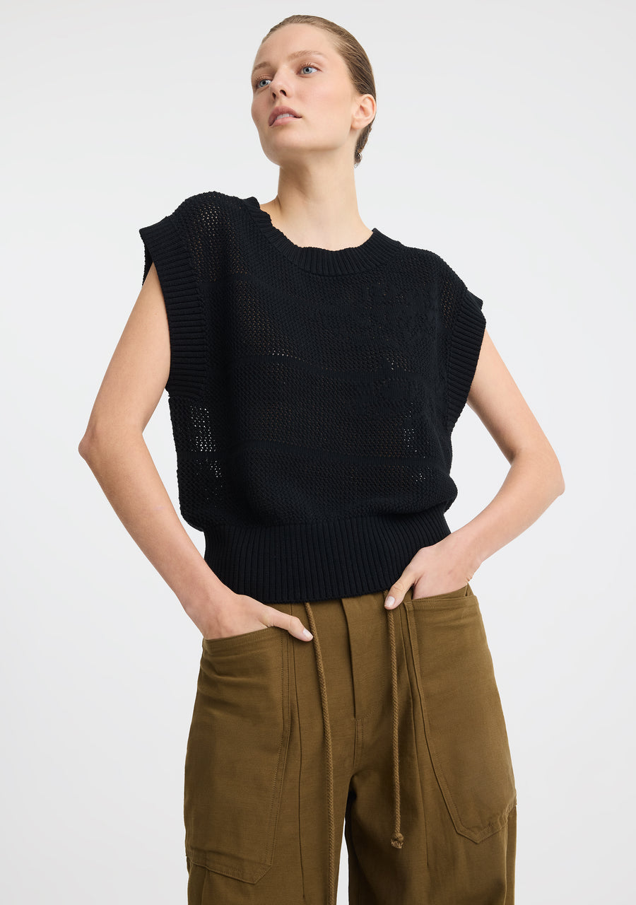 Morrison II ELIRA KNIT VEST - Black