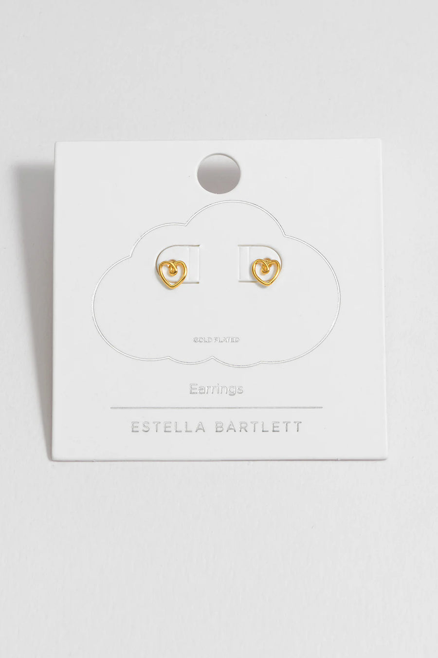 Estella Bartlett II Heart DOODLE Wire Stud Earrings - Gold