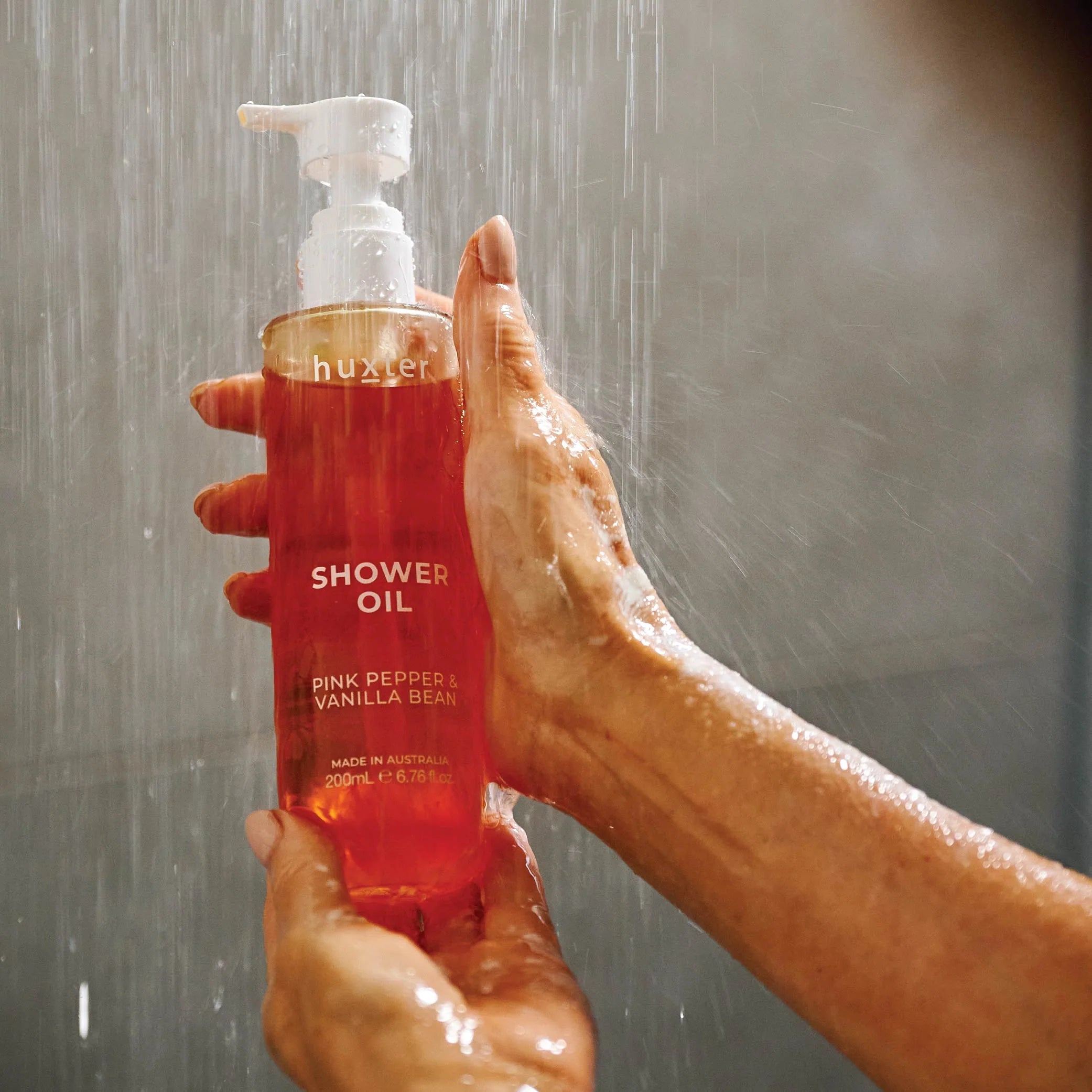 Huxter II SHOWER OIL - Pink Pepper/Vanilla Bean