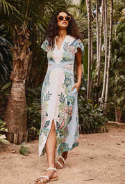 Oncewas II AMOYA Maxi dress - Paradi Flè Print