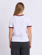 Foxwood II POLAROID RINGER TEE - White