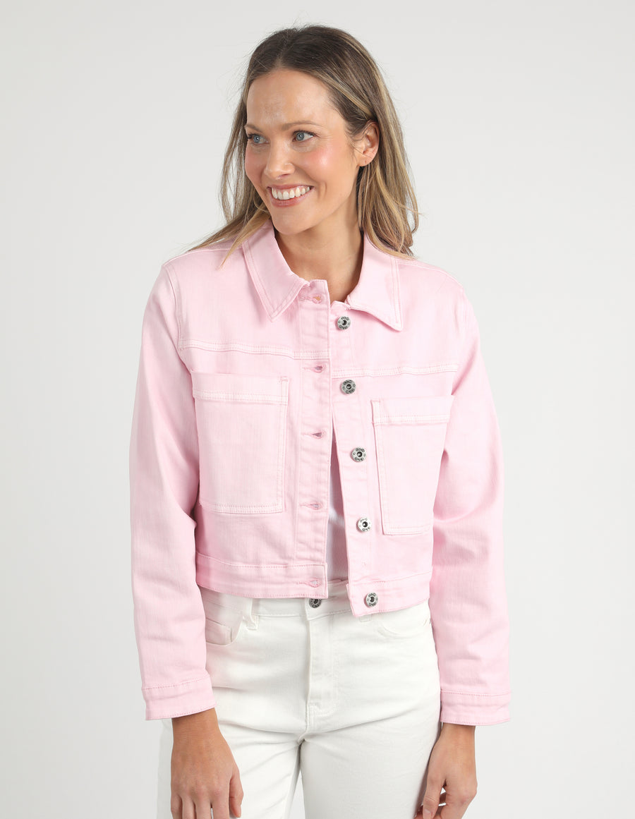 Elm Lifestyle II HAZEL Denim Jacket - pink