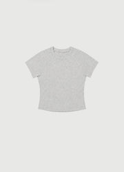 Pinky & Kamal II CROPPED Baby Tee - grey marle
