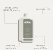 Al.ive II 1 Litre REFILL Hand & Body Wash - Green Pepper & Lotus