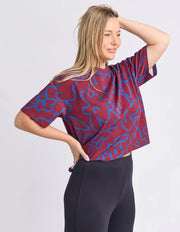 Elm Lifestyle II FREEDOM FLORAL Tee - plum/floral