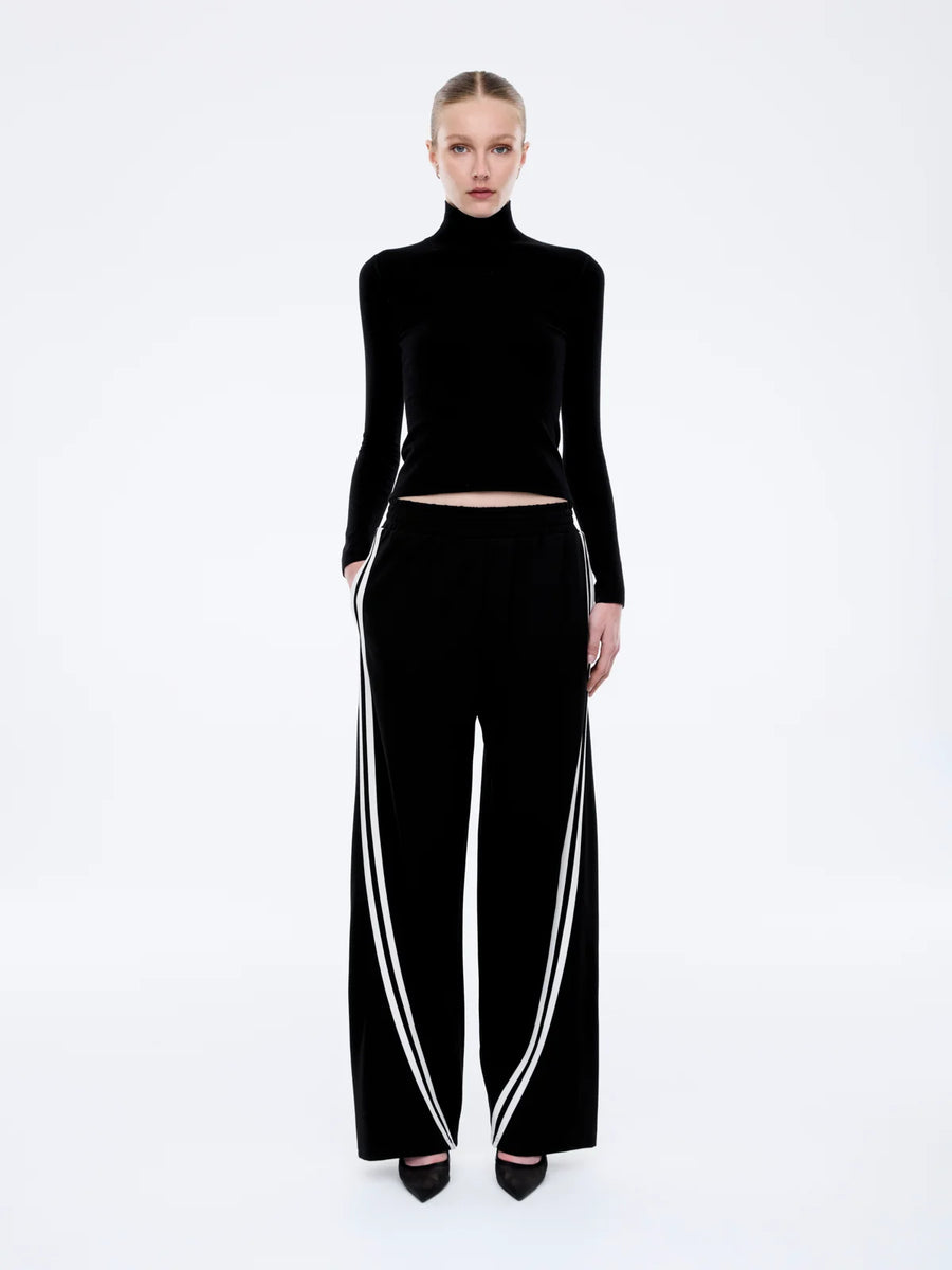 Ena Pelly II VALENTINA Stripe Pant - black