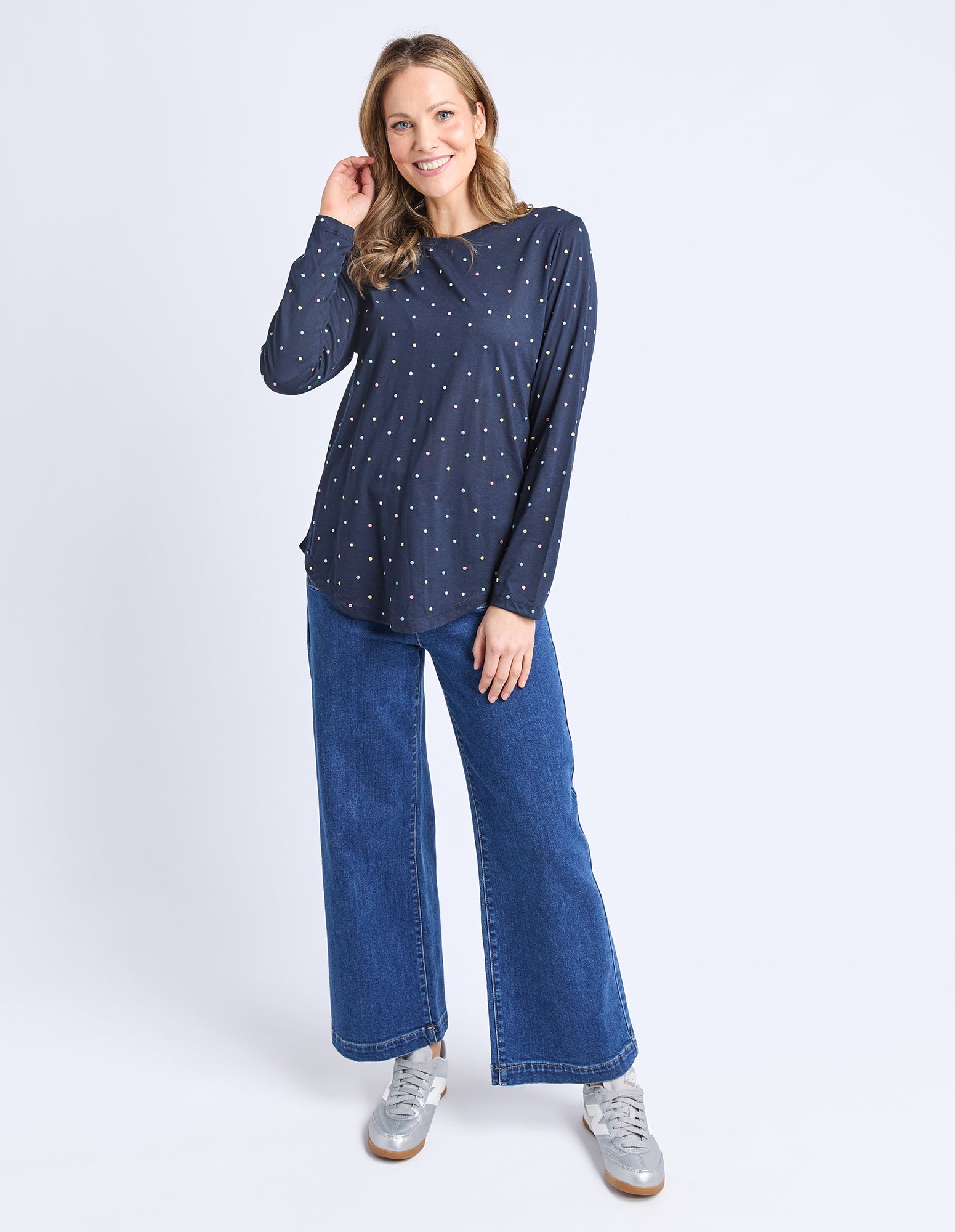 ELM Lifestyle II KAJA LONG SLEEVE TEE - Navy