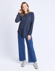 ELM Lifestyle II KAJA LONG SLEEVE TEE - Navy
