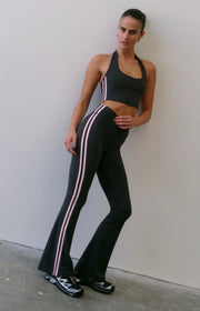 PINKY & KAMAL II VIBRATION FLARES - grey/pink stripes