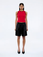 Ena Pelly II SERENA Sheer Tank - sunset red