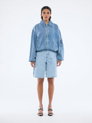ENA Pelly II HARLOW Denim Bomber - mid blue wash