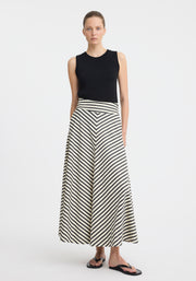 Morrison II MARINA SKIRT - Stripe Black/Cream