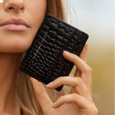 Together For Now Card Wallet - Black Croc